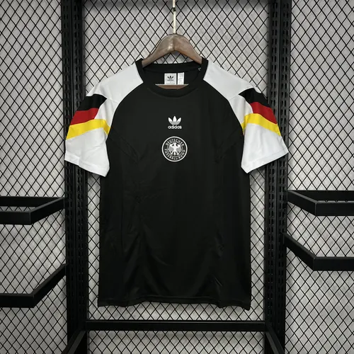 2024 Germany Trainingskleidung Schwarz Weiß Fußballtrikot AAA Fan-Qualität