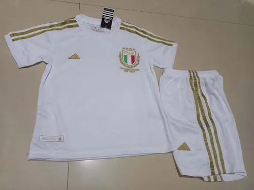Maillot de football blanc 125e anniversaire Italie 2023 Taille Enfant