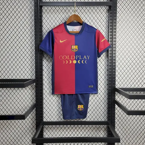 2024/2025 Barcelona Local Sponsor Coldplay Jersey AAA fan-grade Kids Size