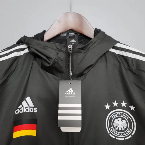 2021 Windbreaker Fußballtrikot Deutschland Schwarz — view 3
