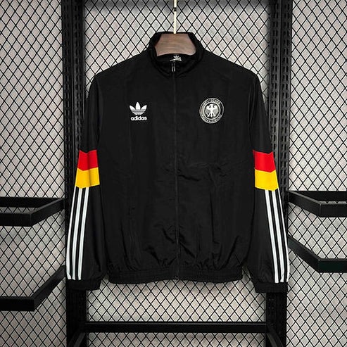 Blouson coupe-vent Allemagne 2024 Noir Maillot de football