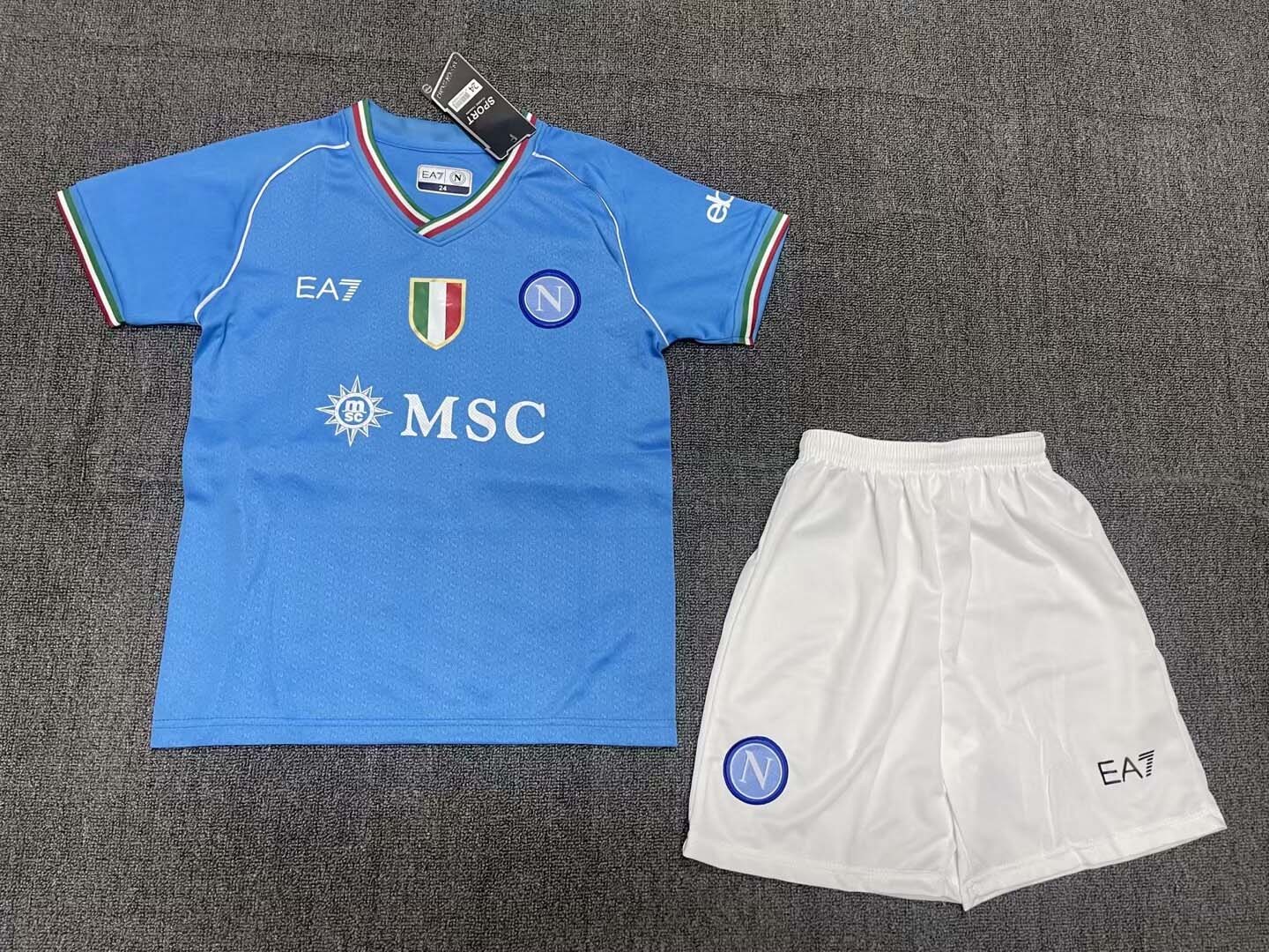 2023/2024 Napoli Home Soccer Jersey AAA fan-grade Kids Size