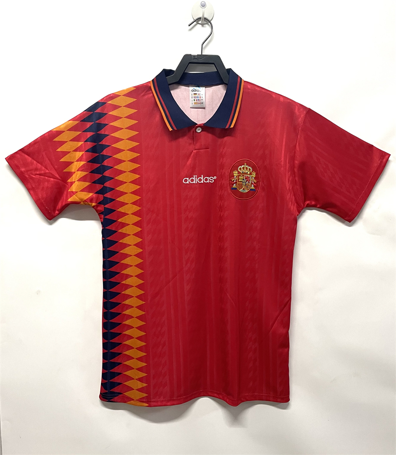 1994 Retro Spanien Heim-Fußballtrikot Thai-Qualität