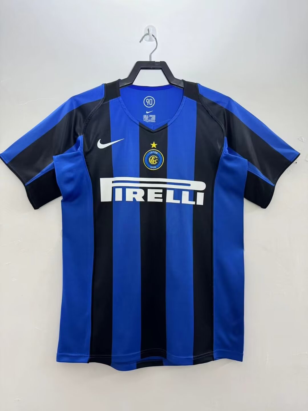 Camiseta de Fútbol Retro Local Inter Milan 2004/2005 Calidad Tailandesa