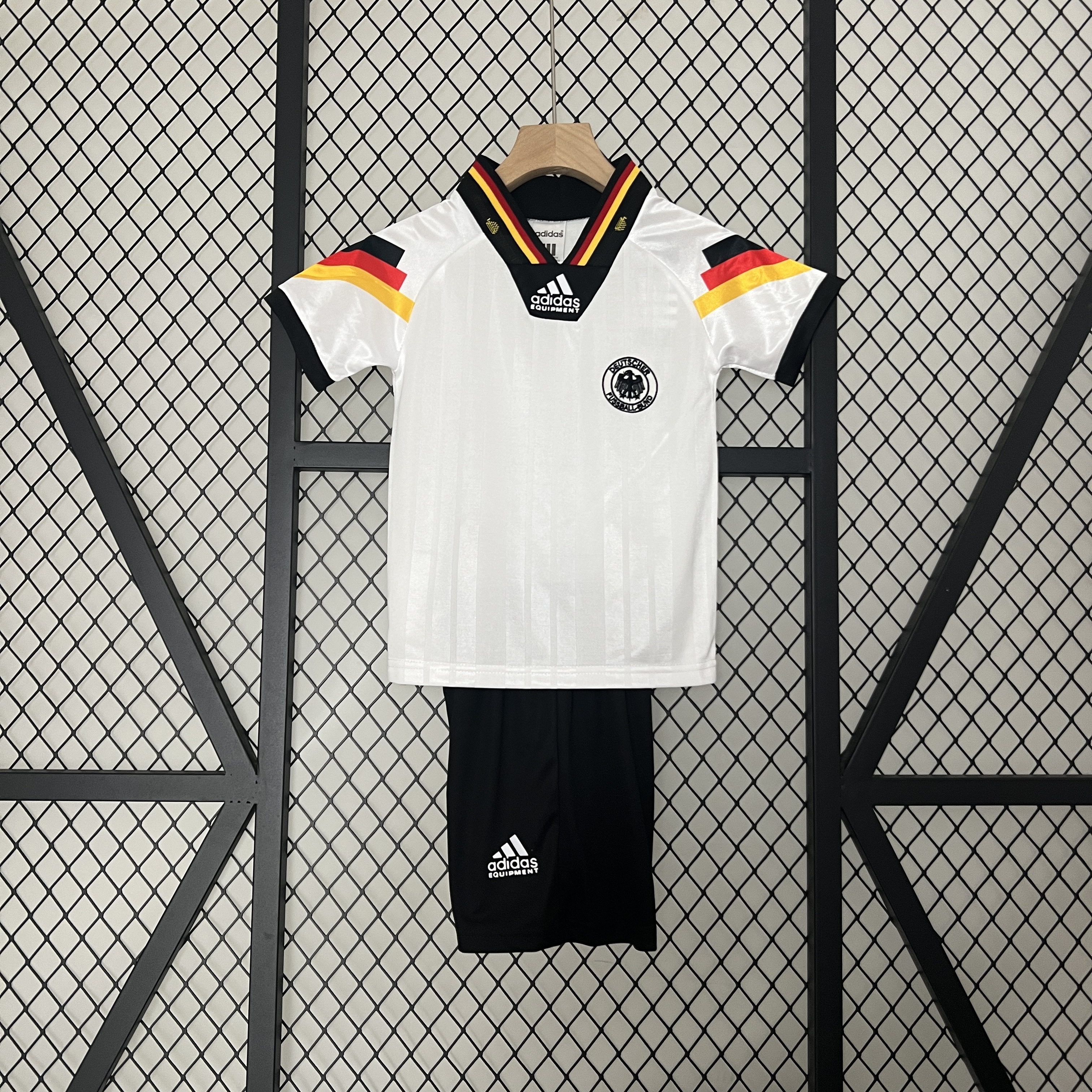 1992 Rétro Allemagne Maillot Domicile Football AAA qualité fan Taille Enfant