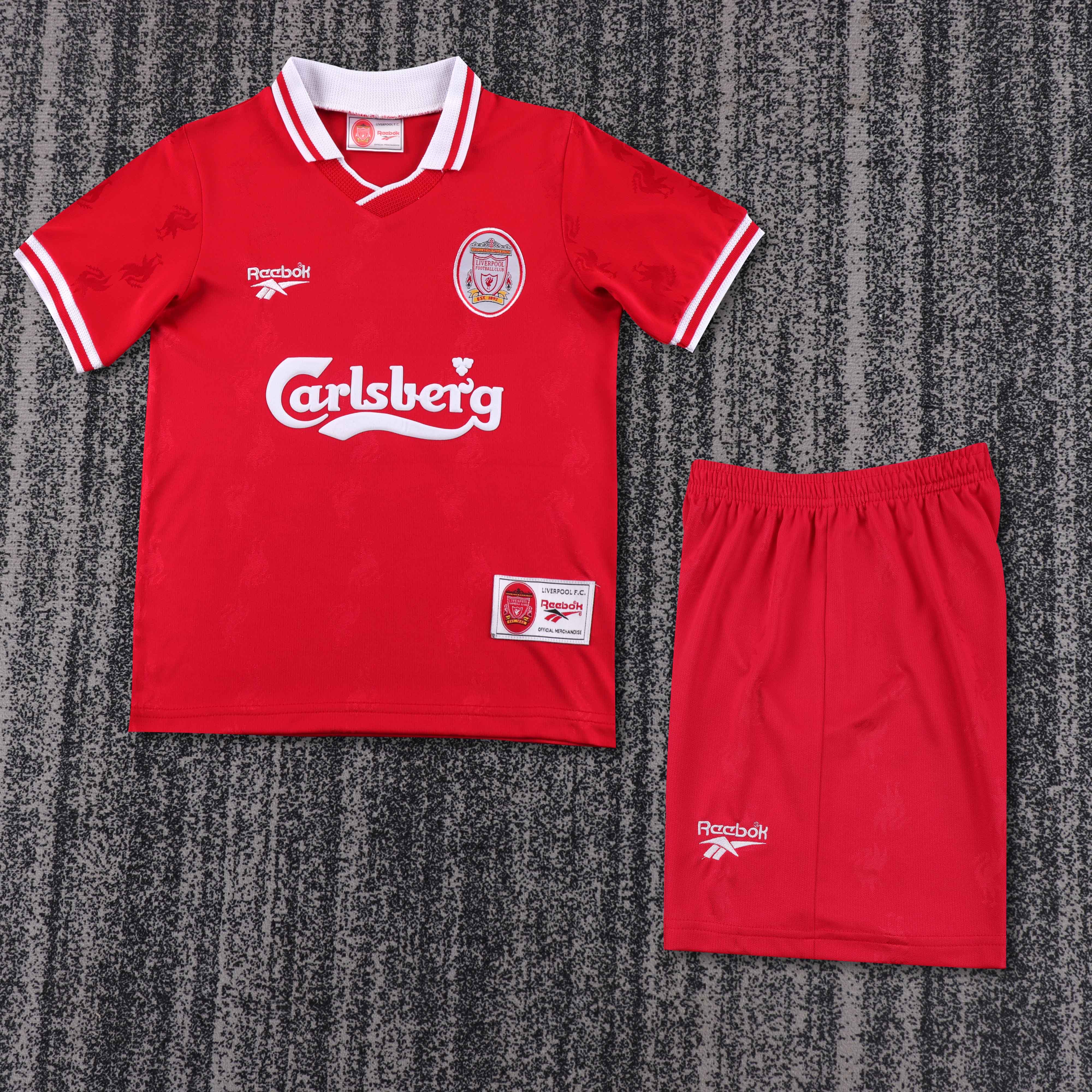 1996-1997 Retro Liverpool Home Football Jersey AAA fan-grade Kids Size
