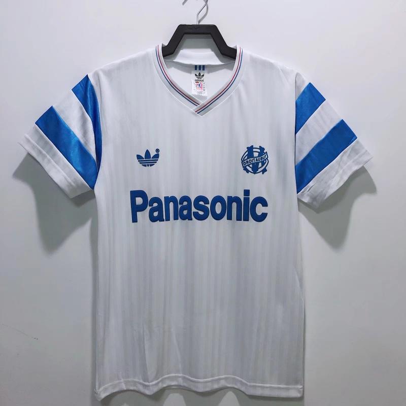 1990 레트로 올랭피크 드 마르세유 홈 축구 저지 태국 퀄리티