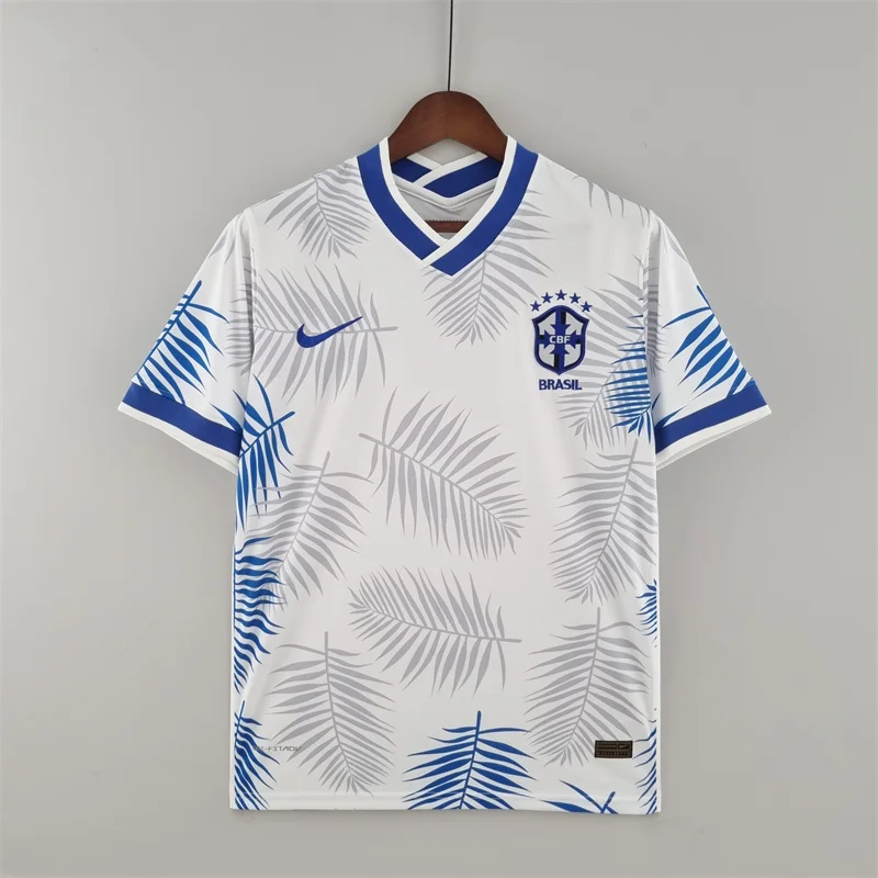 2022 Brasilien Klassisch Weiß Trikot AAA fan-gradät — main view