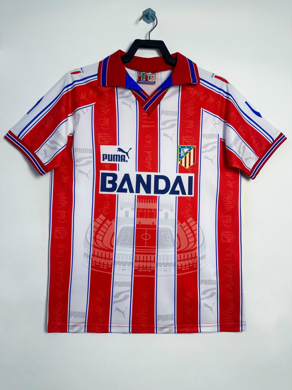 1996-1997 Retro Atletico Madrid Home Soccer Jersey AAA fan-grade