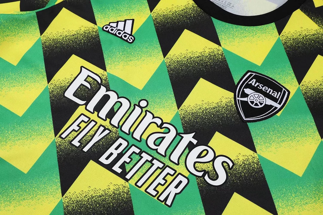 2022/2023 Arsenal Fußballtrikot Trainingskleidung Gelb Schwarz Grün — view 6