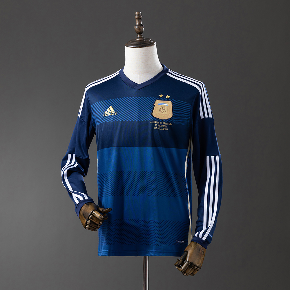 2014 Retro Argentina National Team Away Long Sleeve Jersey