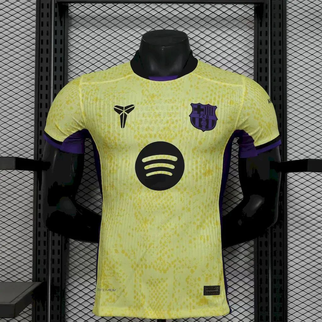 2025/2026 Player Version Barcelona Away Mamba Series Kobe Bryant Joint Edition Football Jersey AAA fan-grade
