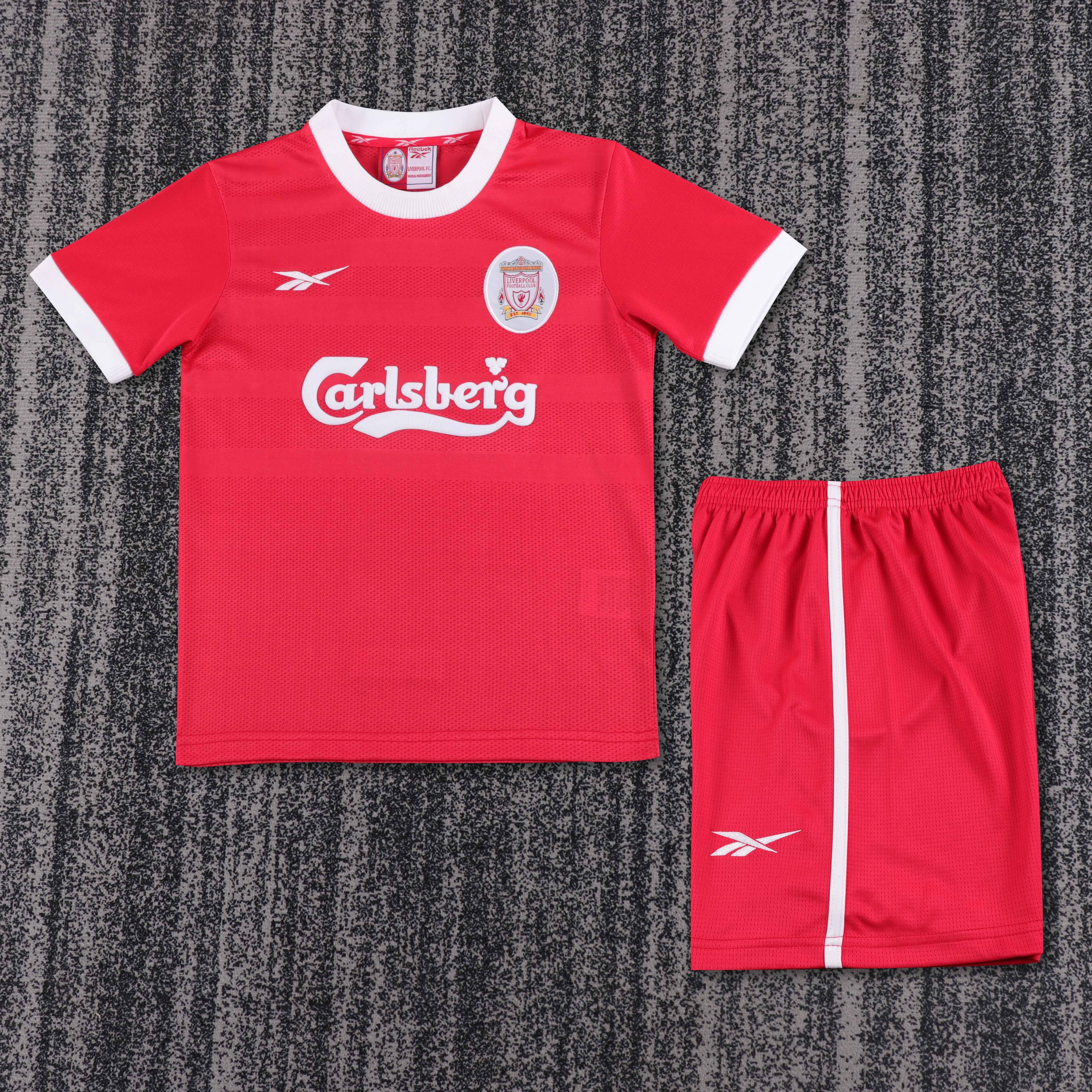 1997-1998 Retro Liverpool Home Football Jersey AAA fan-grade Kids Size