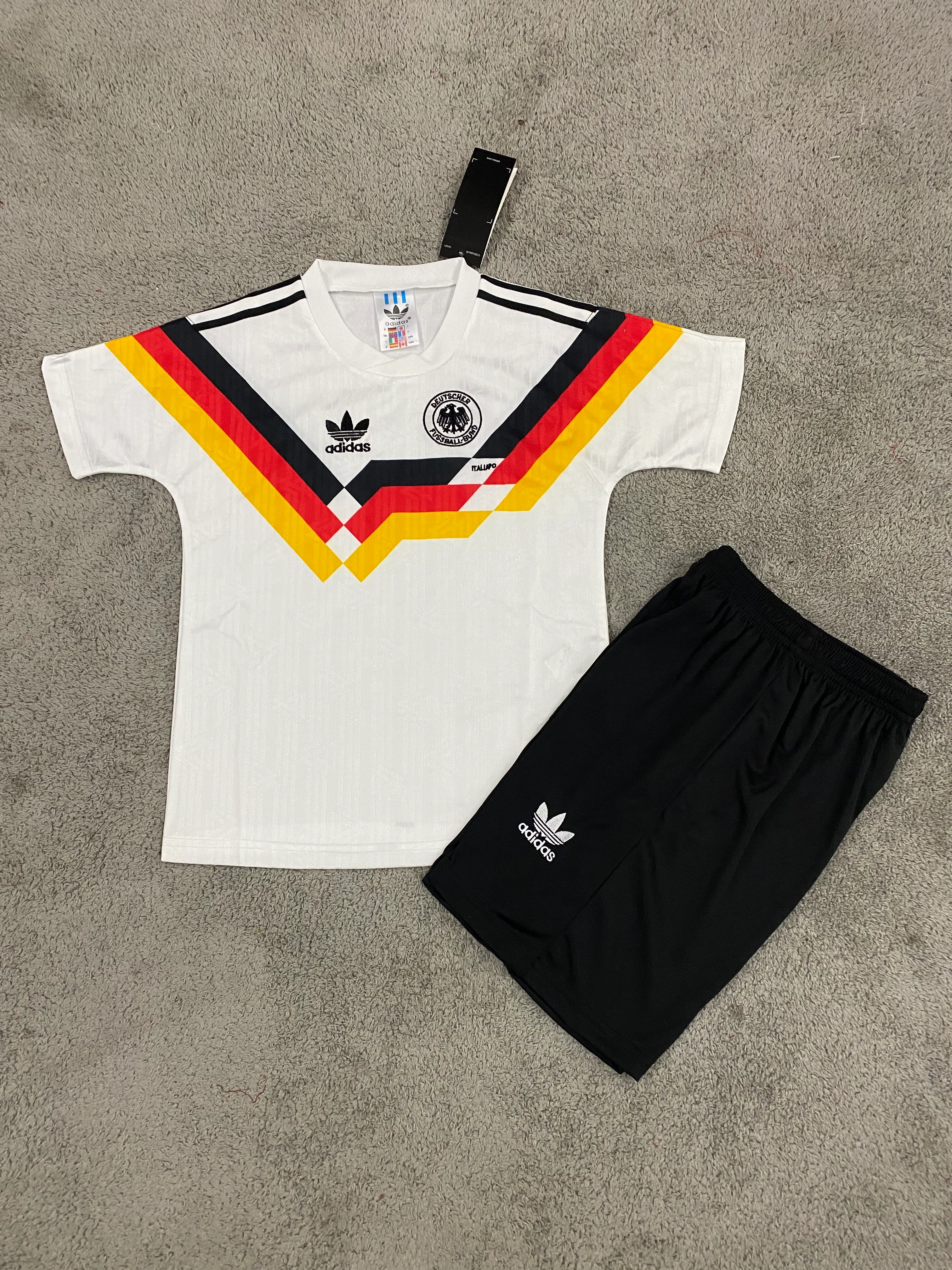 Maillot Domicile Allemagne Rétro 1990 Qualité Thaï Taille Enfant