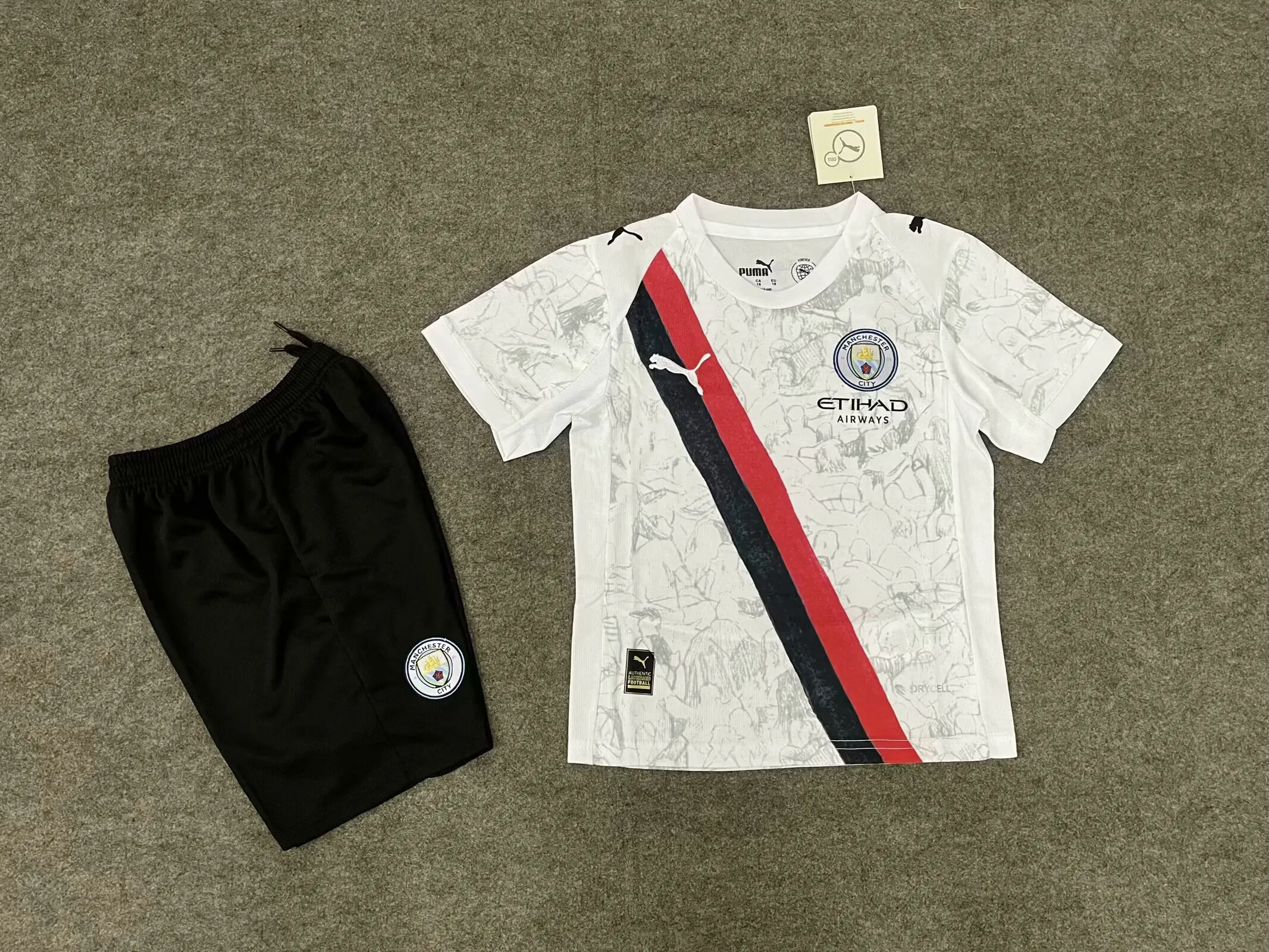 2025/2026 Manchester City Away Football Jersey AAA fan-grade Kids Size