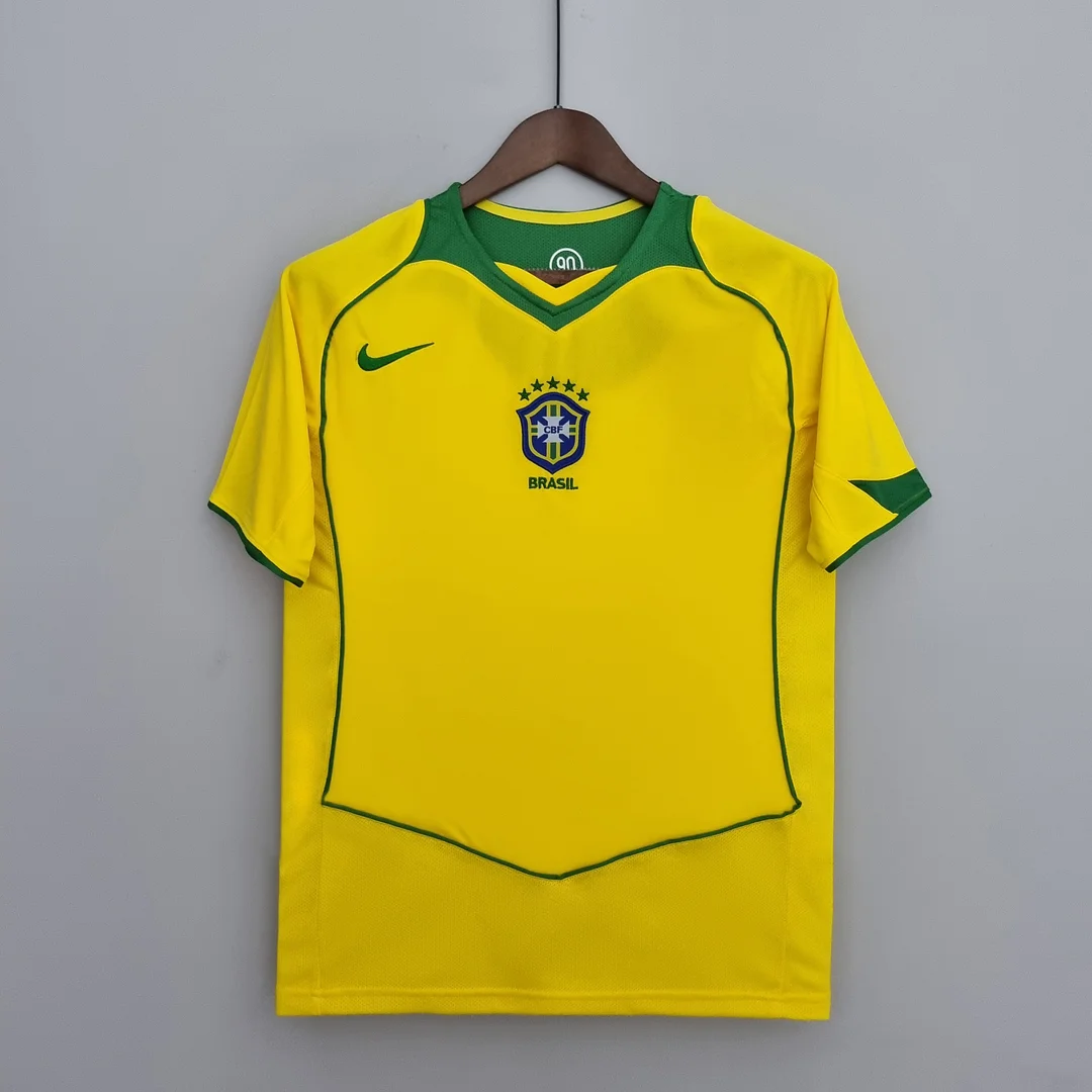 2004 레트로 브라질 축구 저지 홈