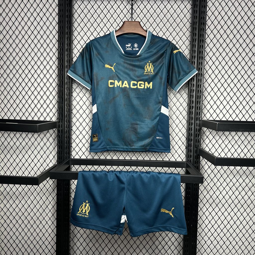 2024/2025 Olympique de Marseille Away Football Shirt AAA fan-grade Kids Size