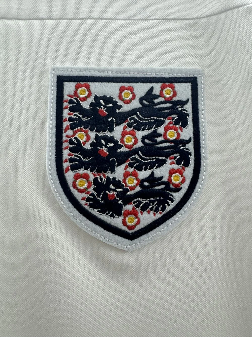 1982 Retro England Home Soccer Jersey — view 3