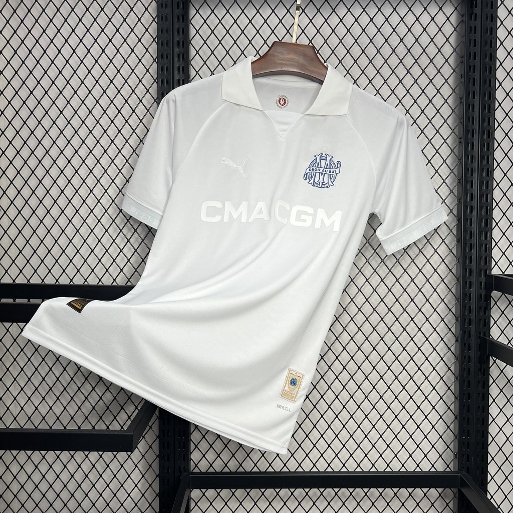 2024/2025 Olympique de Marseille 125th Anniversary White Jersey AAA fan-grade