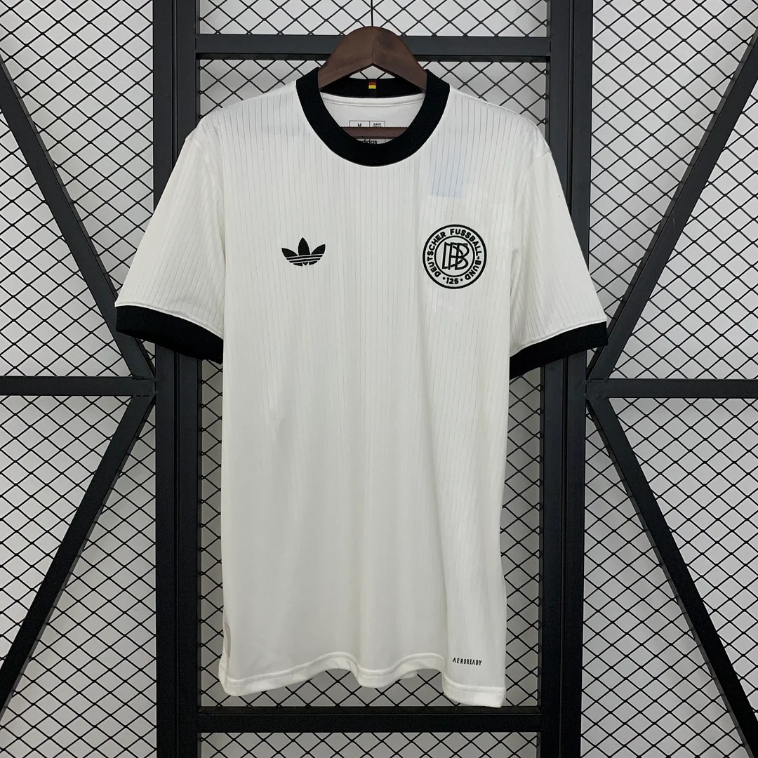 Maillot de football domicile blanc édition 125e anniversaire Allemagne 2025 AAA qualité fan