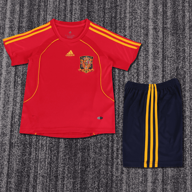 2008 Retro Spanien Heimtrikot Thai-Qualität Kindergröße