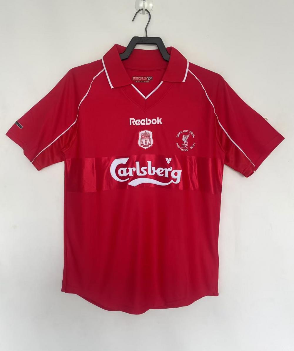 Camiseta de Fútbol Retro Local Liverpool 2000/2001 Calidad Tailandesa