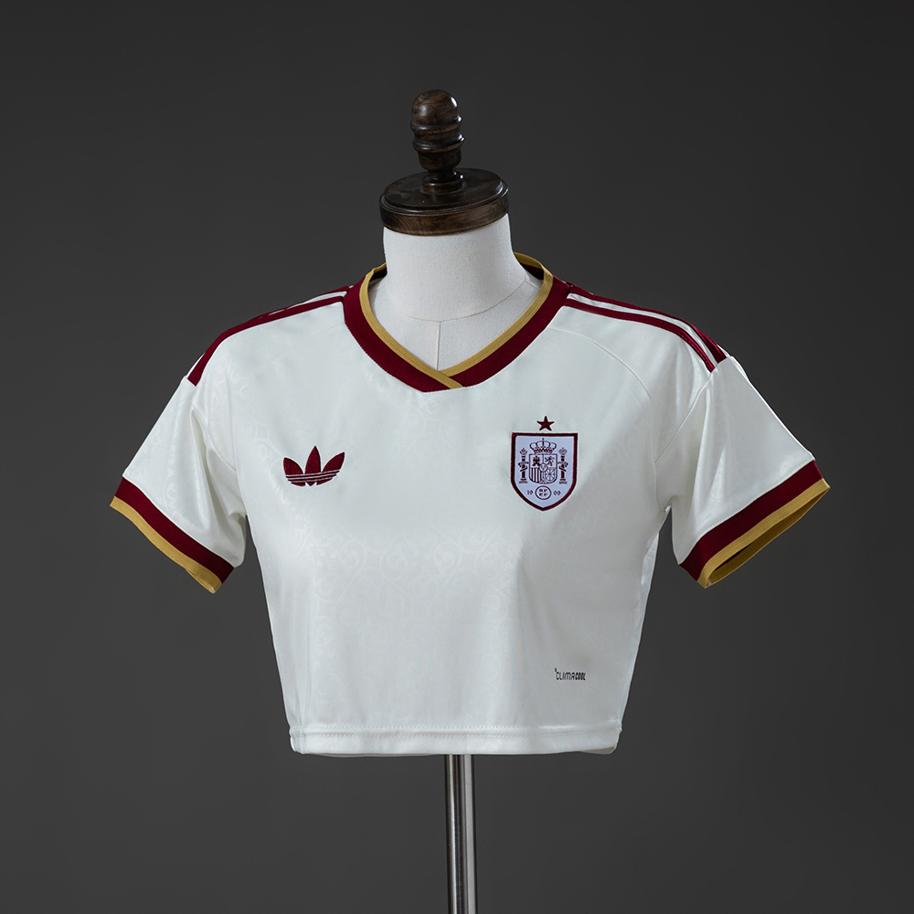 2026 Spain Home Women's Crop Top Style Jersey