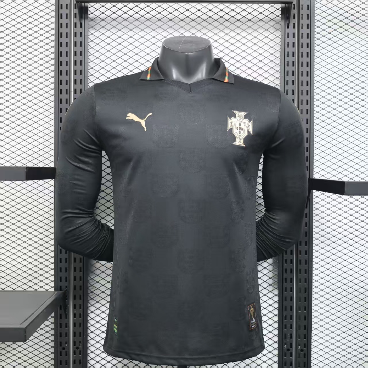 2026 Player Version Long Sleeve Portugal Black Panther Football Shirt AAA fan-grade
