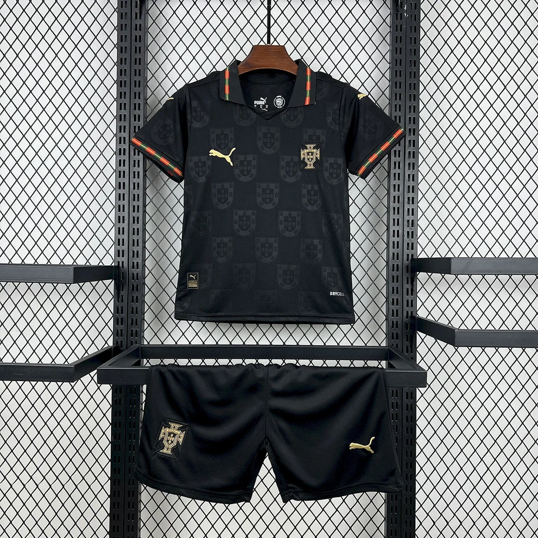 2026 Portugal Special Edition Black Football Jersey 1:1 Thai Quality Kids Size