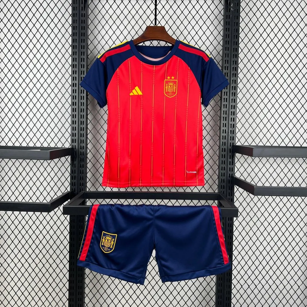 2026 Spain Heim Fußballtrikot 1:1 Thai-Qualität Kindergröße
