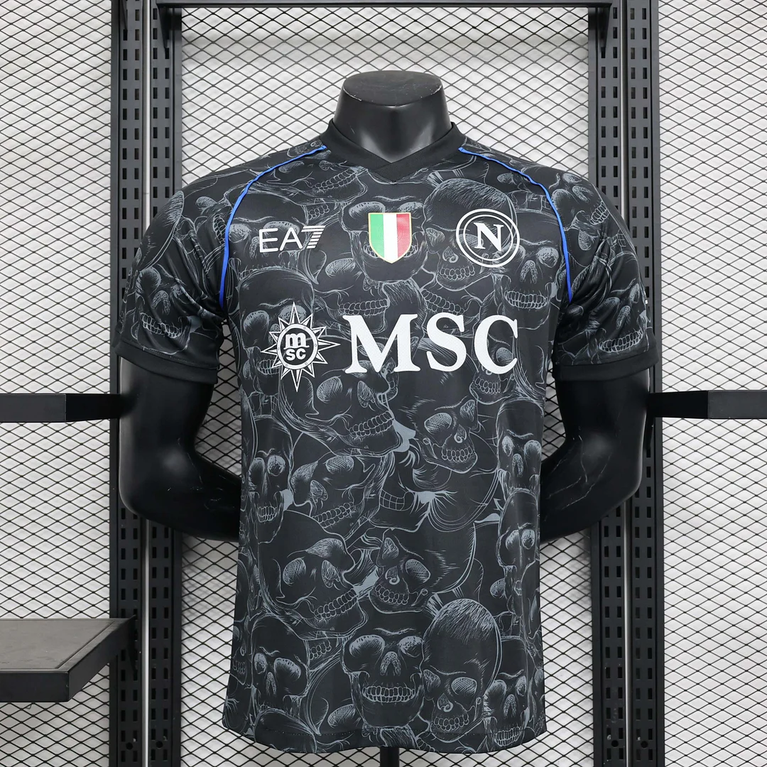 2023/2024 Player Version Napoli Halloween Special Edition Black Soccer Jersey AAA fan-grade