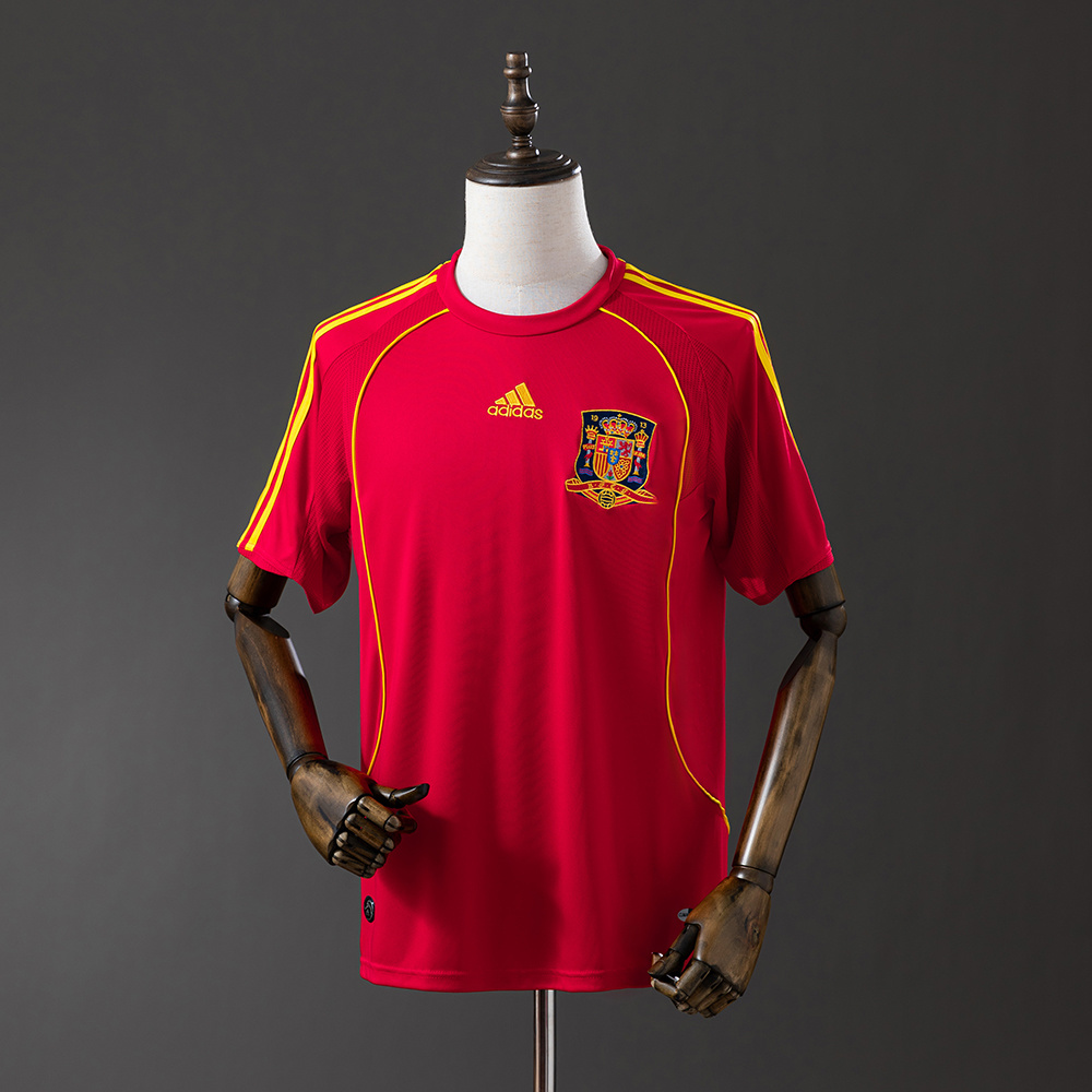 2008 Retro Spanien Heimtrikot AAA Fan-Qualität