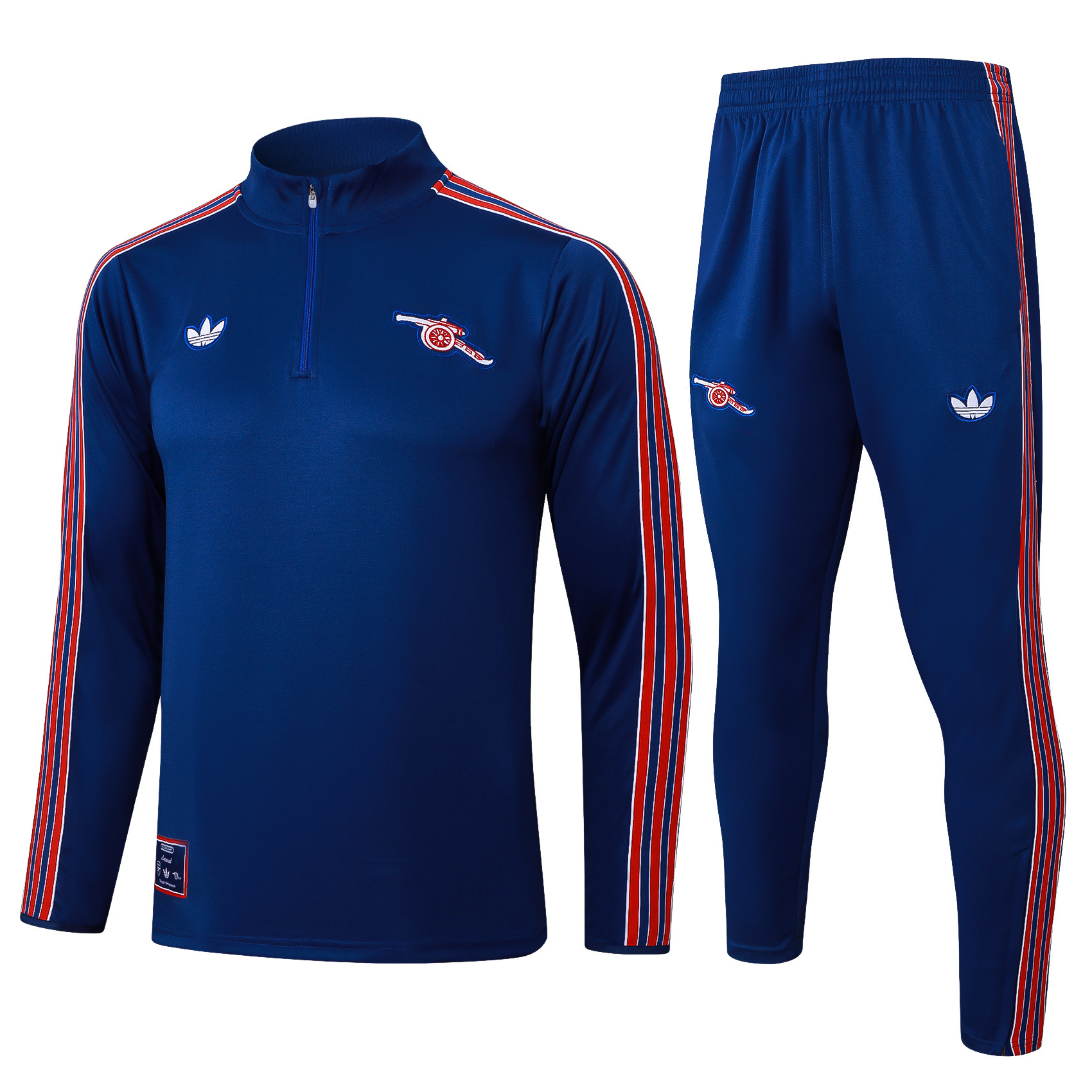 2025/2026 Arsenal Half-Pull Training Suit Retro Blue Edition Football Shirt AAA fan-grade Set 01