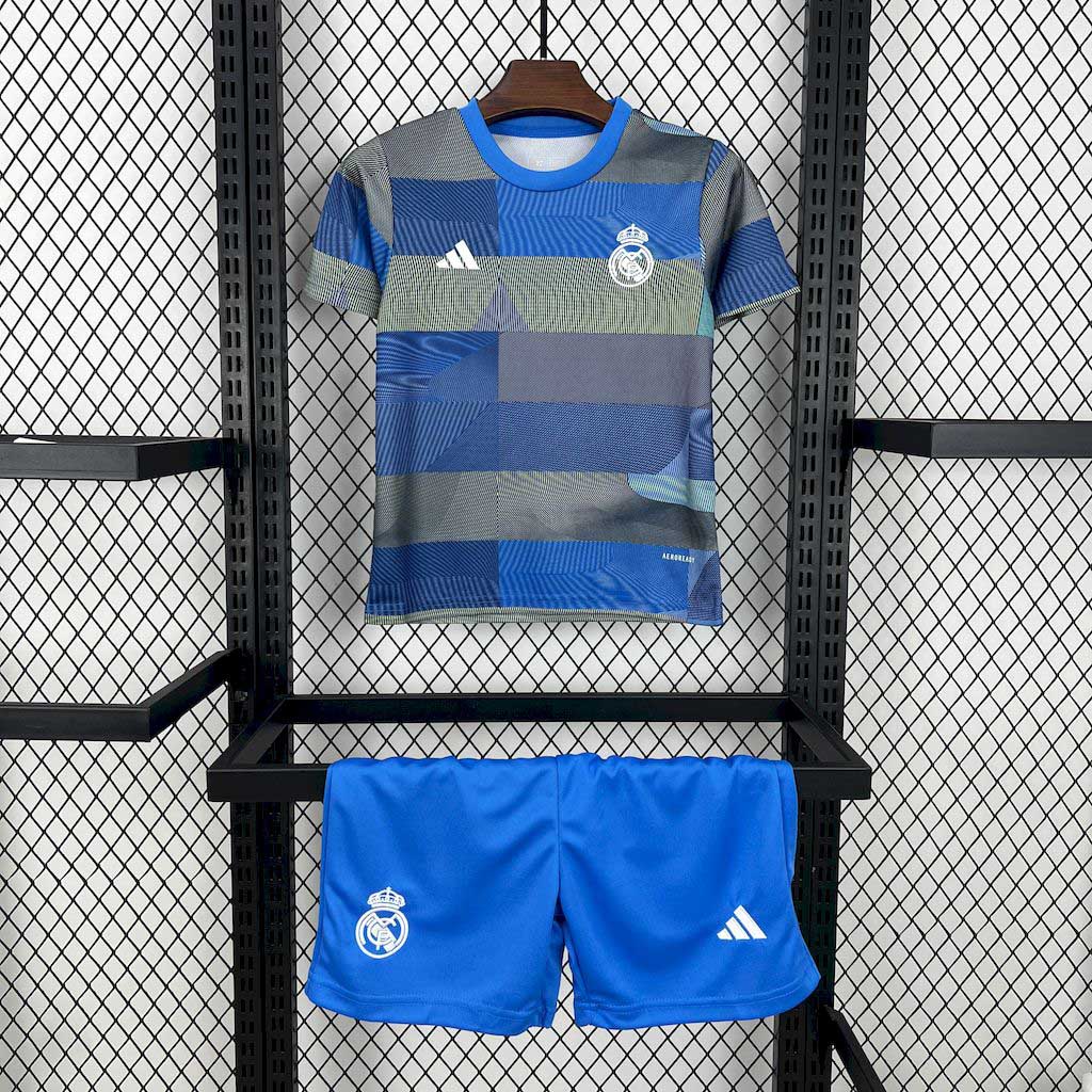 2025/2026 Real Madrid Pre-match training uniforms 01 Football Jersey AAA fan-grade Kids Size