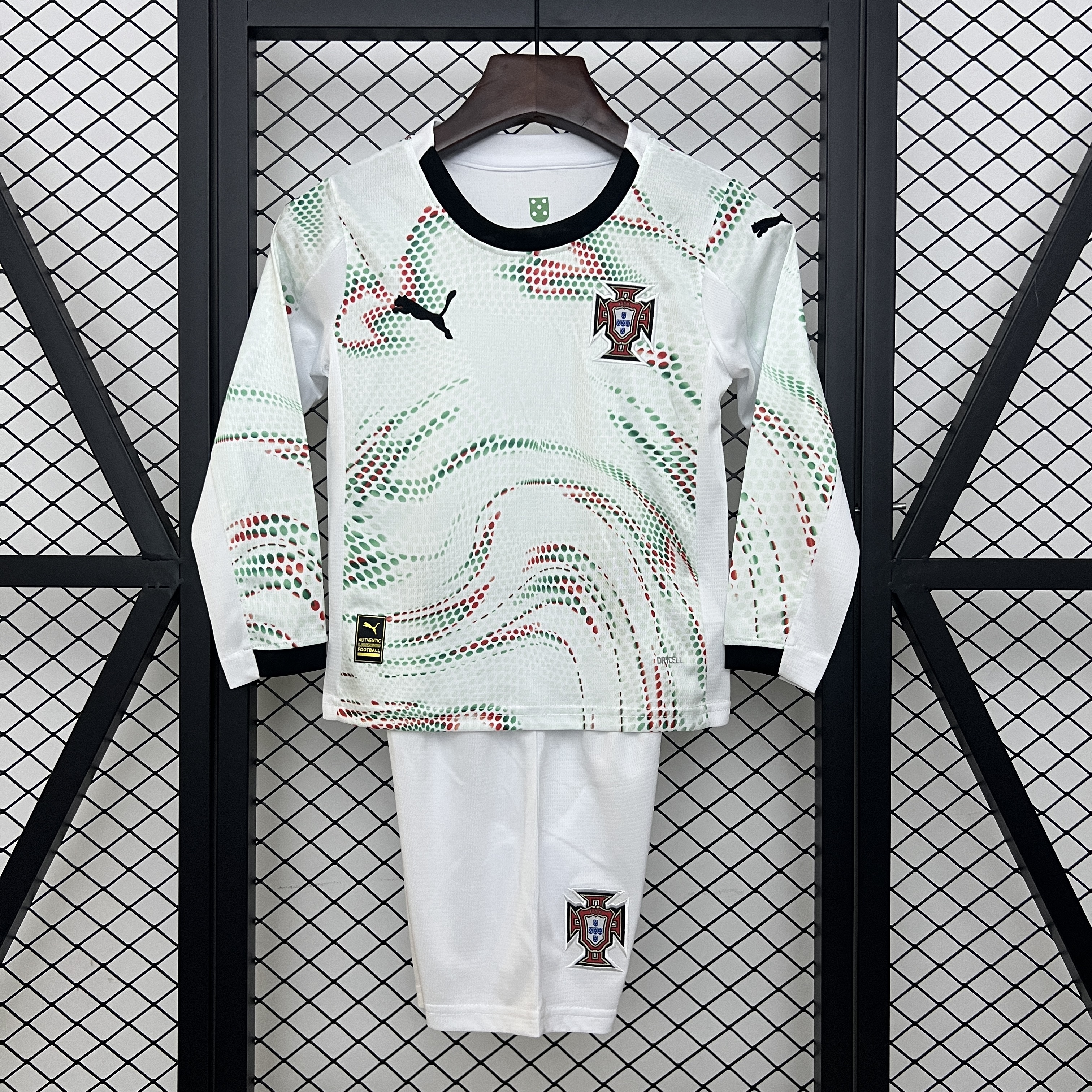 2025 Portugal Away Long Sleeves Jersey AAA fan-grade Kids Size