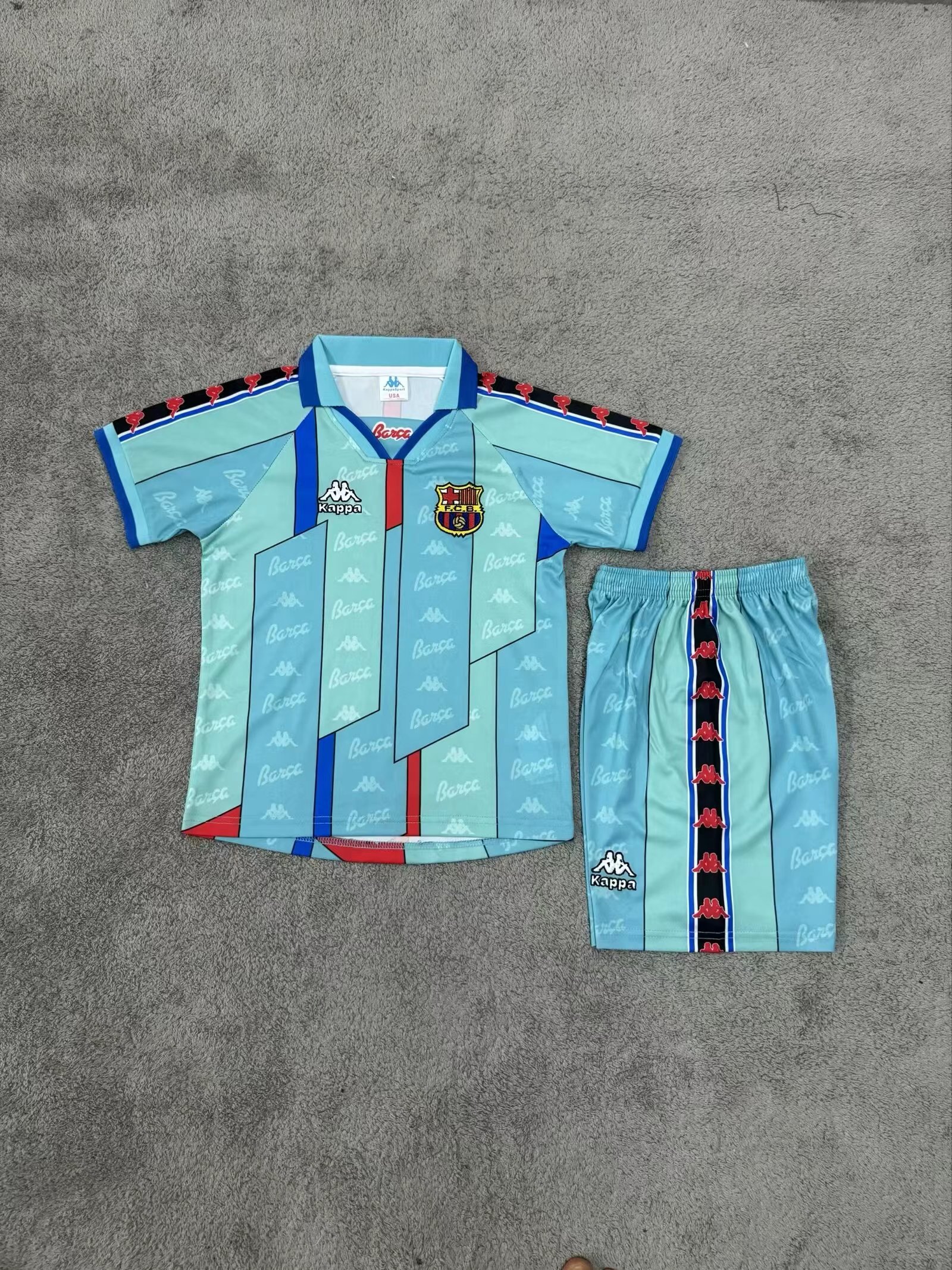 1996/1997 Retro Barcelona Away Football Shirt AAA fan-grade Kids Size