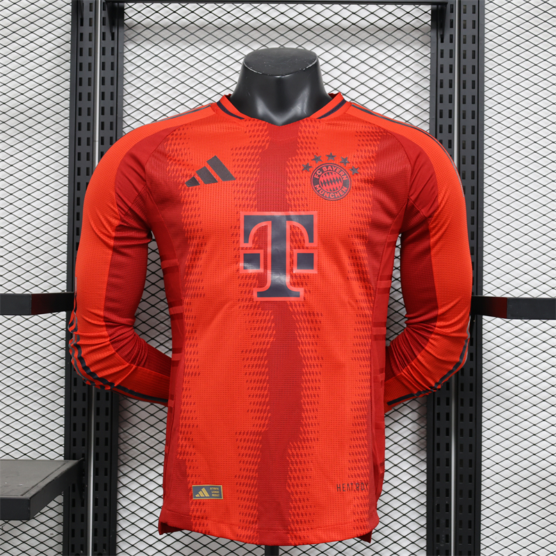 2024/2025 Long Sleeves Bayern Munich Home Player Version Football Shirt AAA fan-grade