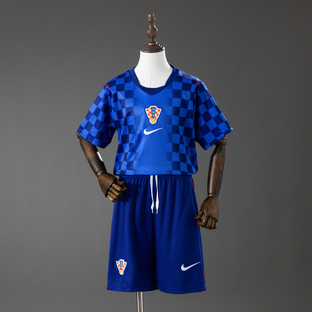 2026 Croatie Équipe Nationale Extérieur Maillot Football AAA Qualité Fan Taille Enfant