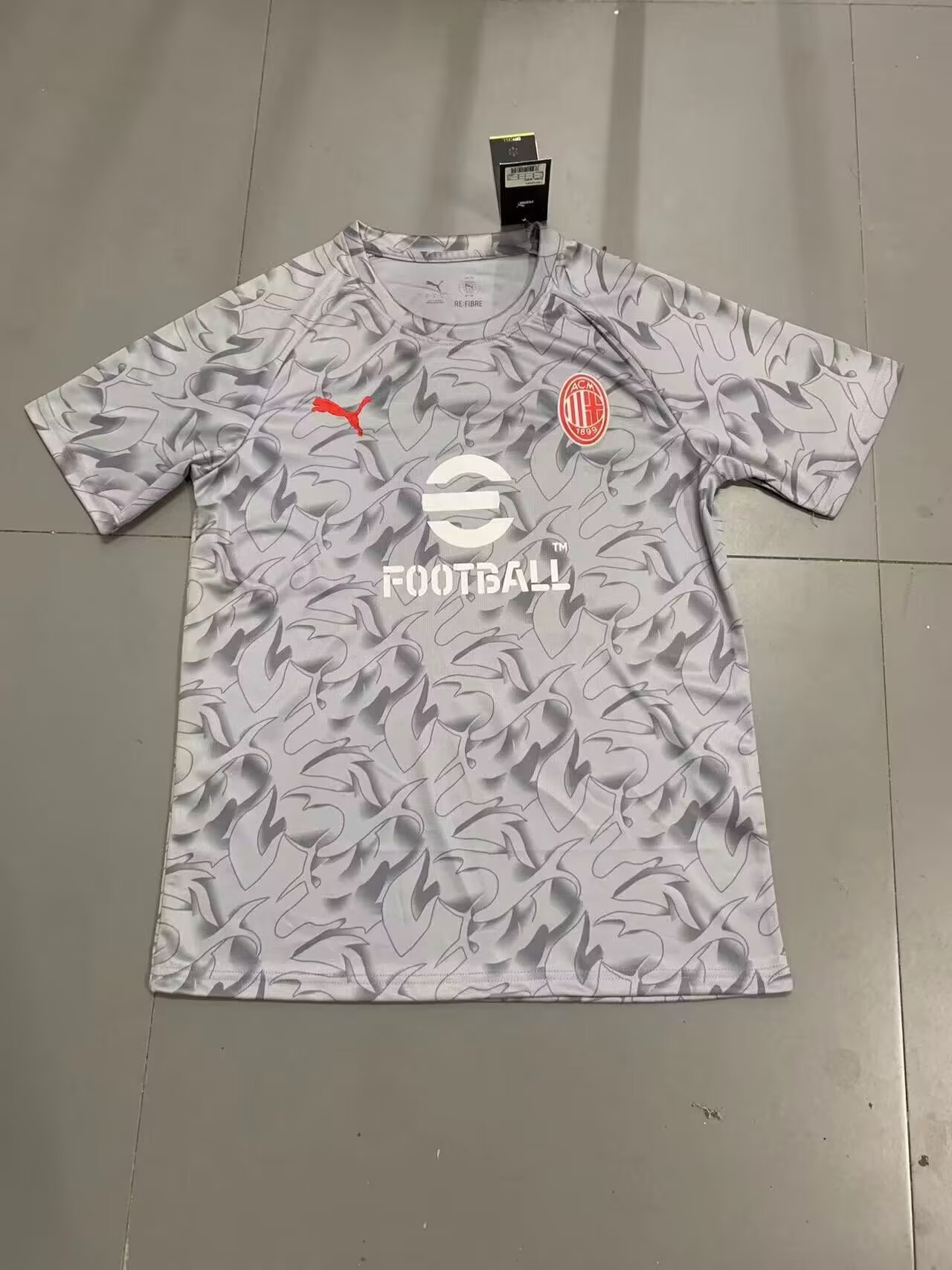 2025/2026 AC Milan Pre-match Training Uniforms Grey Football Jersey AAA fan-grade