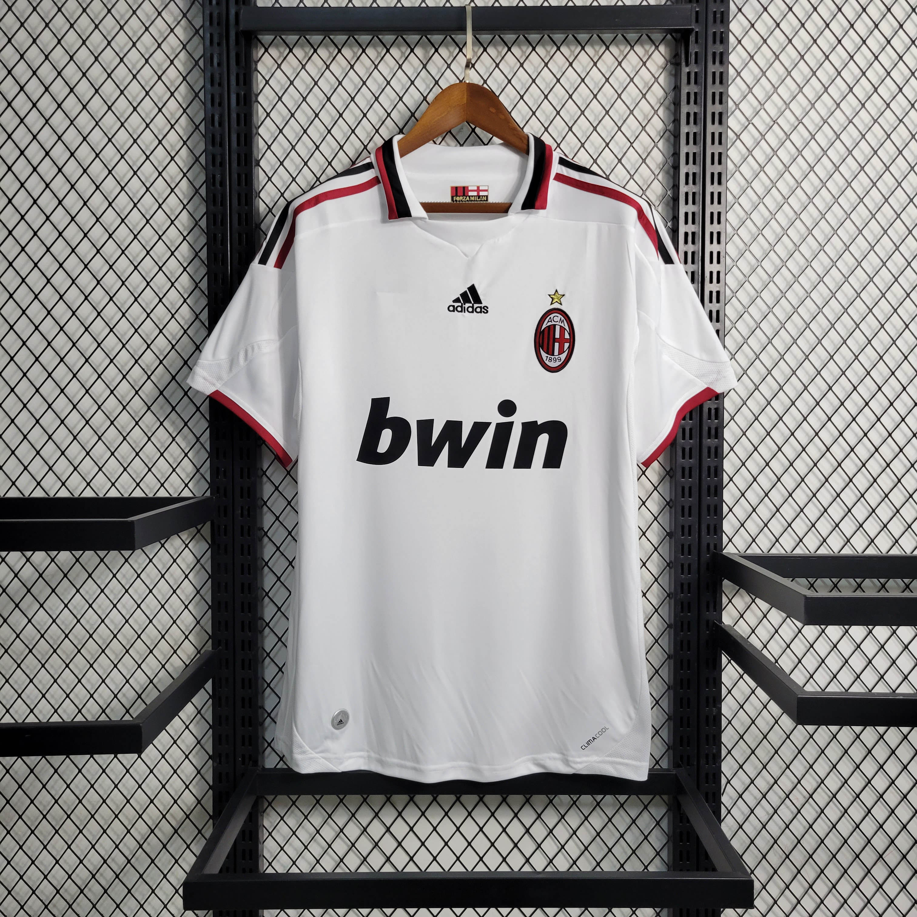 2009/2010 رجعي AC Milan قميص كرة قدم خارجي جودة تايلاندية