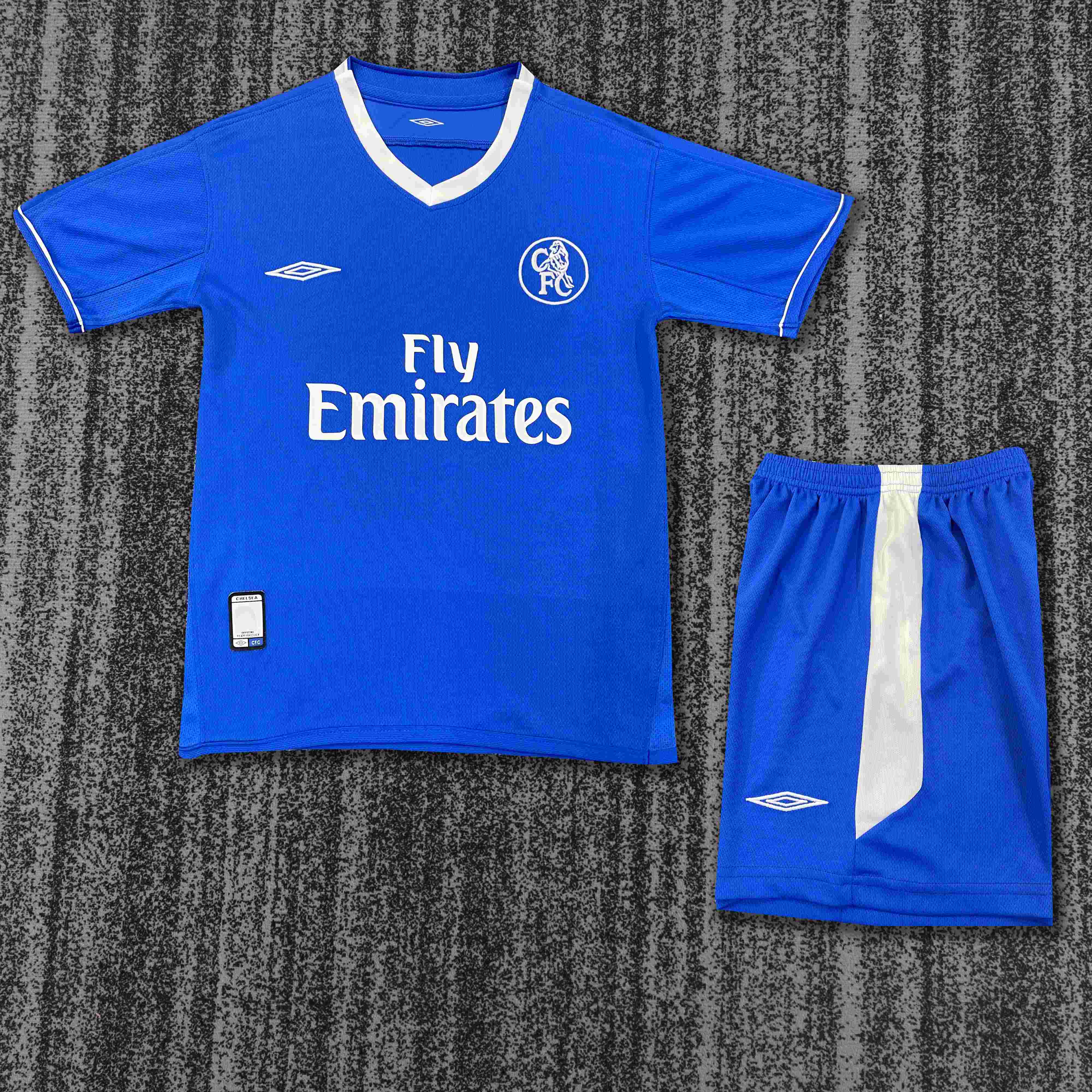 2003-2005 Retro Chelsea Home Football Jersey AAA fan-grade Kids Size