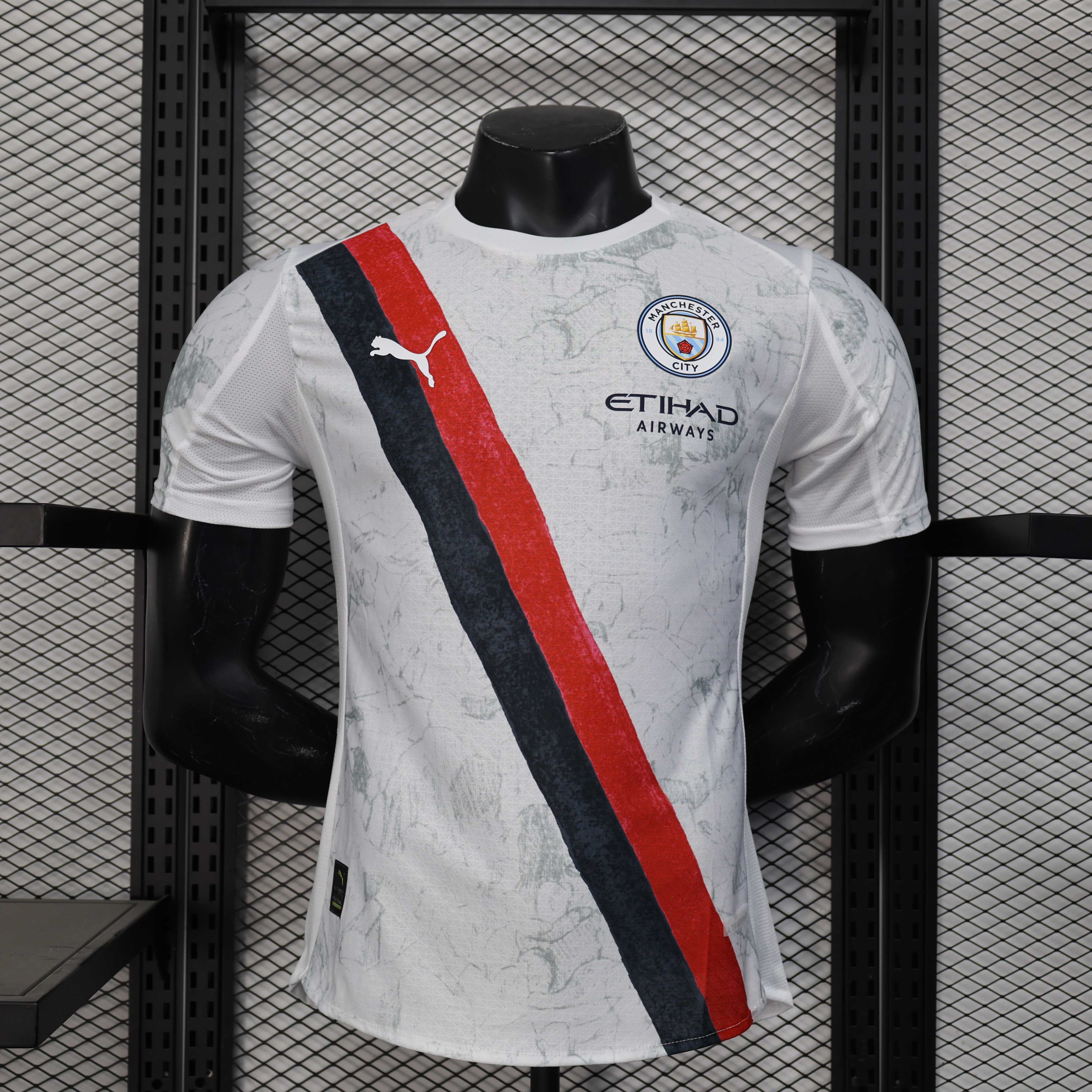 2025/2026 Player Version Manchester City KidSuper Joint Edition White Football Shirt AAA fan-grade