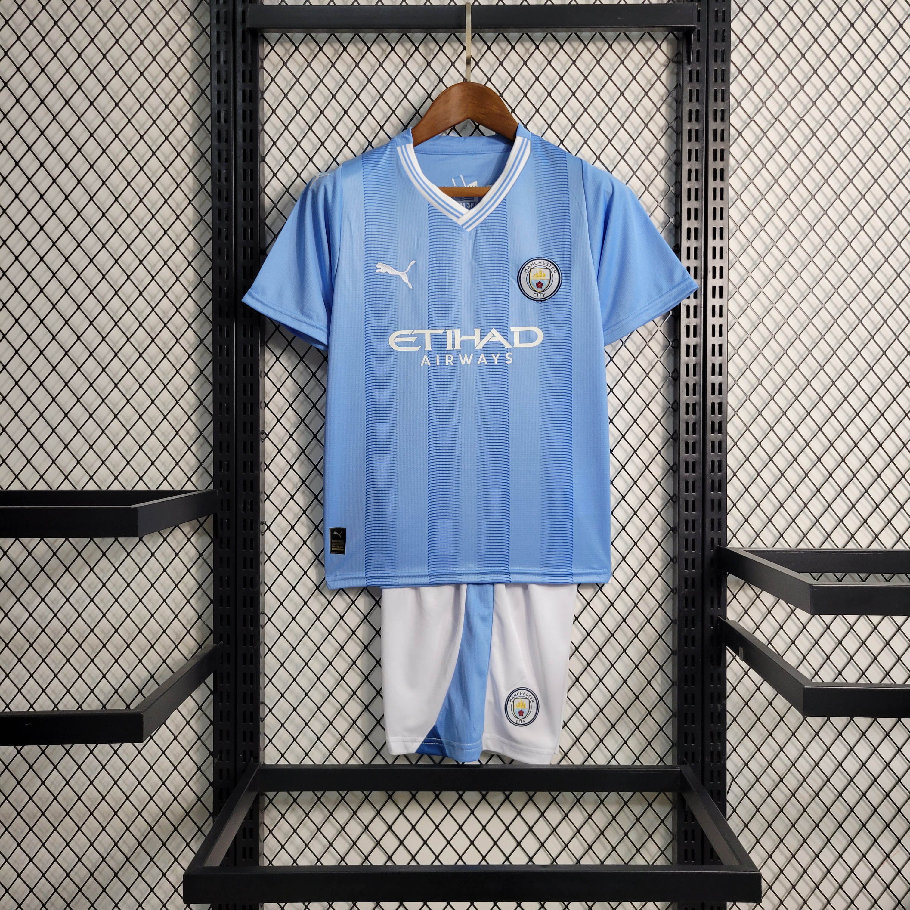 2023/2024 Manchester City Home Football Shirt AAA fan-grade Kids Size