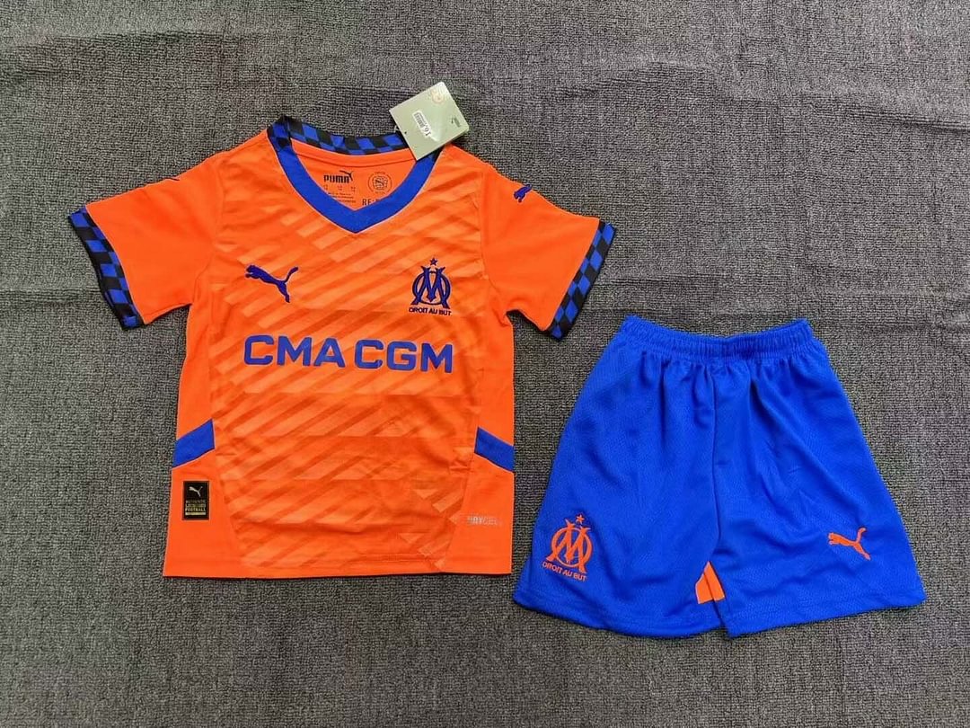 2024/2025 Olympique de Marseille Third Away Football Shirt AAA fan-grade Kids Size