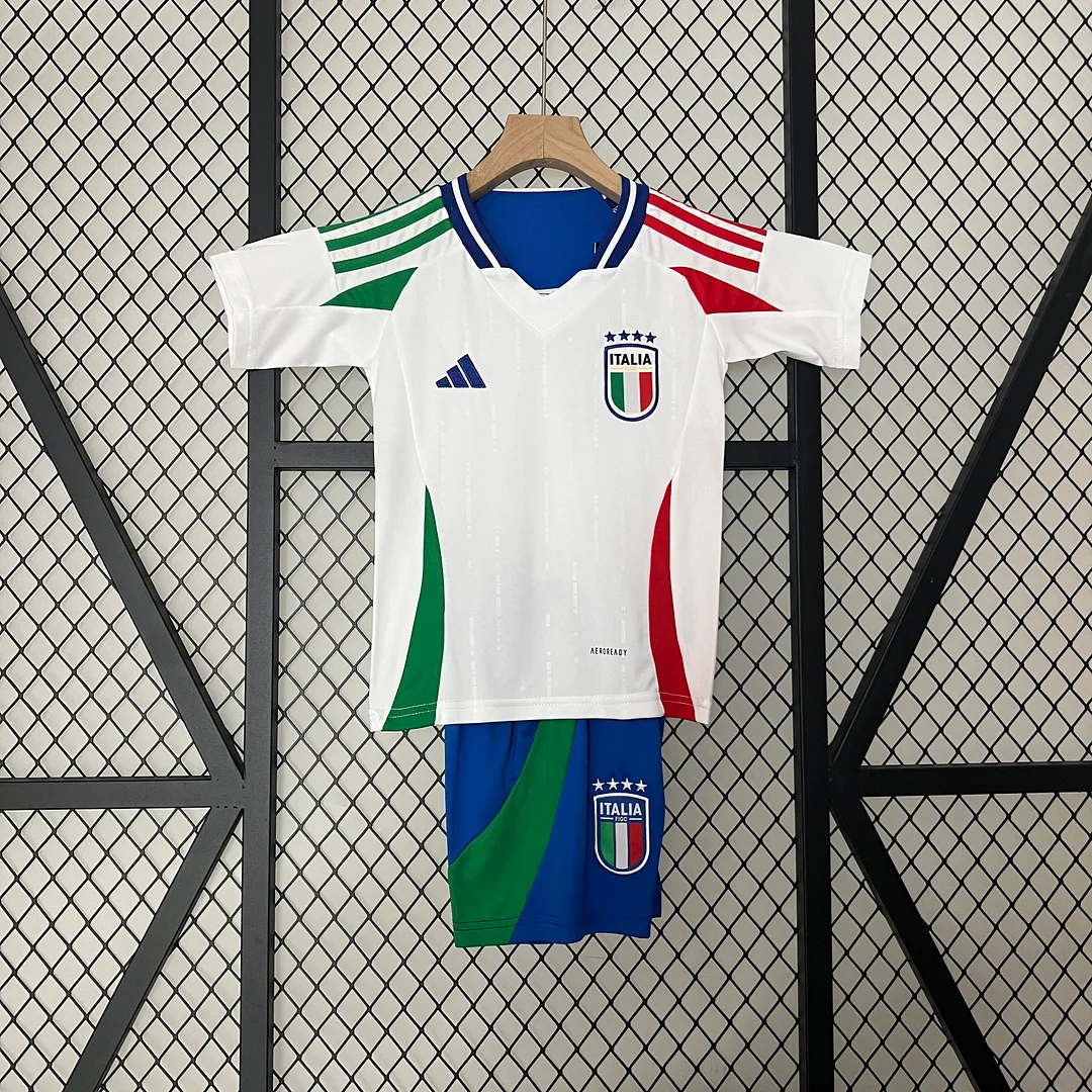 2024-2025 Italy Away Soccer Shirt Kids Size