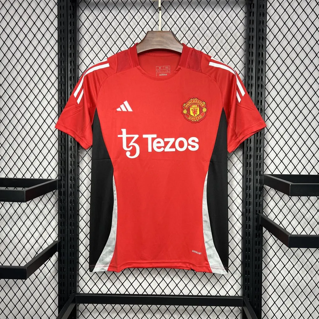 2024/2025 Manchester United Red Pre-match training Jersey AAA fan-grade