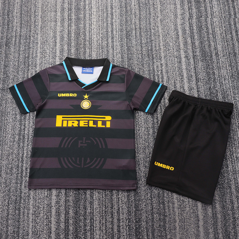 1997/1998 Retro Inter Milan Third Away Football Jersey AAA fan-grade Kids Size