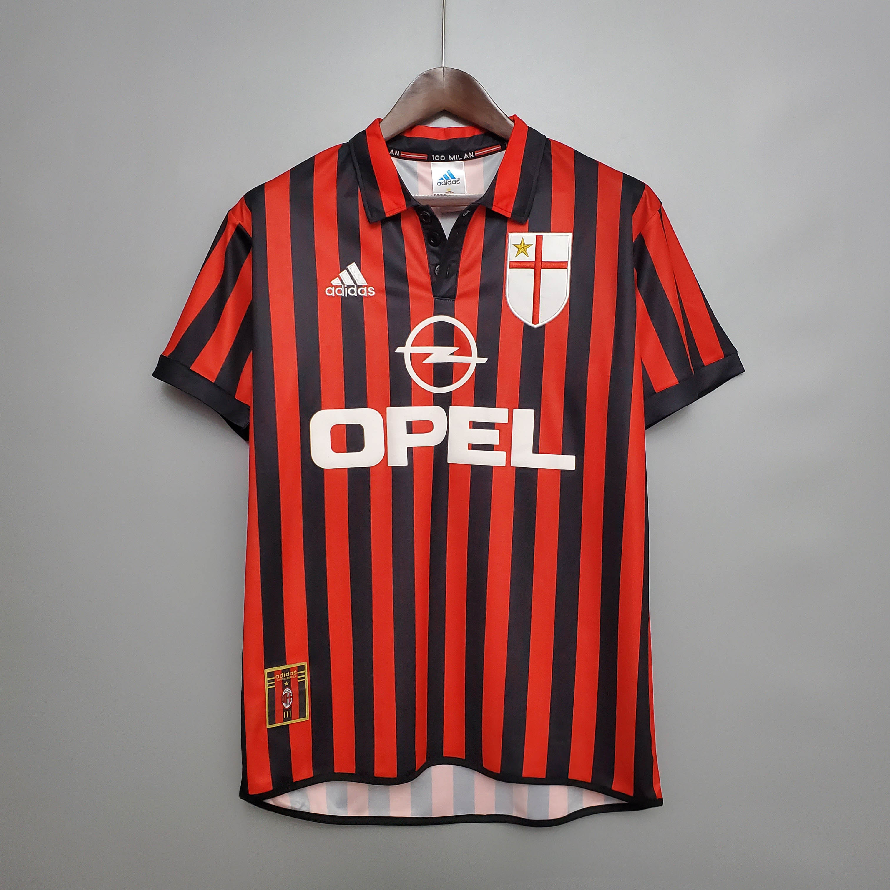 قميص كرة قدم AC Milan الكلاسيكي داخل الأرض 1999/2000 جودة تايلاندية