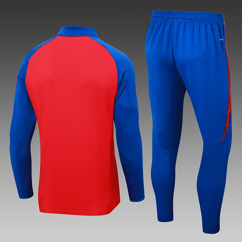 2024-2025 西班牙半拉训练服红色足球球衣套装 — view 2