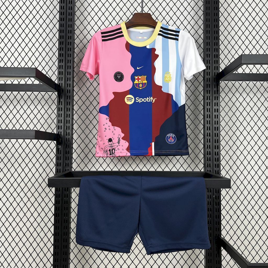 2025/2026 Barcelona Messi Commemorative Football Jersey AAA fan-grade Kids Size